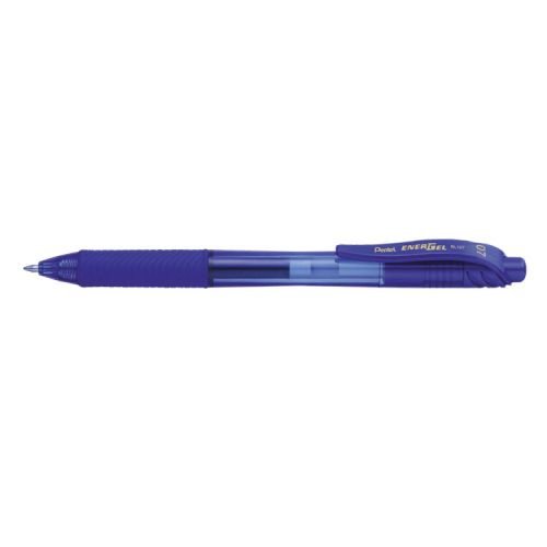 Pentel Energel X Gel Retractable Gel Rollerball Pen 0.7mm Tip 0.35mm Line Blue (Pack 12) (16685PE)