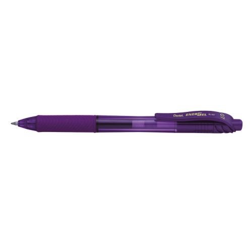 Pentel Energel X Gel Retractable Gel Rollerball Pen 0.7mm Tip 0.35mm Line Violet (Pack 12) (16692PE)