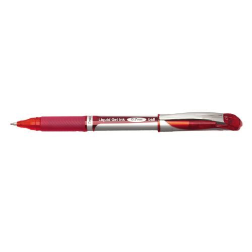Pentel Energel XM Gel Rollerball Pen 0.7mm Tip 0.35mm Line Red (Pack 12) (16748PE)