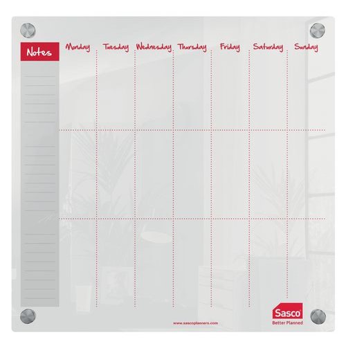 Sasco Week Planner Acrylic Mounted 450 x 450mm 2410182 (16930AC)