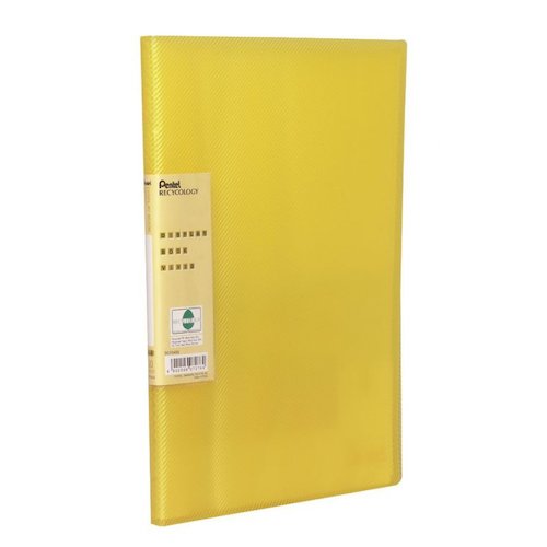 Pentel Recycology A4 Vivid Display Book 30 Pocket Yellow (Pack 10) (16958PE)