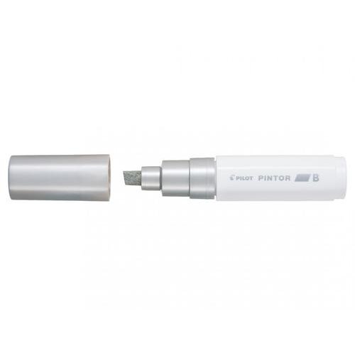Pilot Pintor Broad Chisel Tip Paint Marker 8mm Silver (Single Pen) 4902505557163 (17175PT)