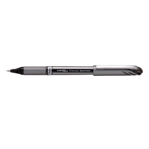 Pentel EnerGel Plus Rollerball Medium 0.7mm Tip 0.35mm Line Black (17399PE)