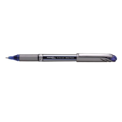 Pentel Energel Plus Gel Rollerball Pen 0.7mm Tip 0.35mm Line Blue (Pack 12) (17406PE)