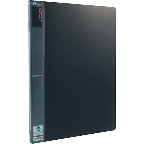Pentel A3 Superior Display Book 20 Pocket Black (17413PE)