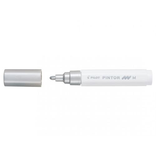 Pilot Pintor Medium Bullet Tip Paint Marker 4.5mm Silver (Single Pen) 4902505542091 (17476PT)