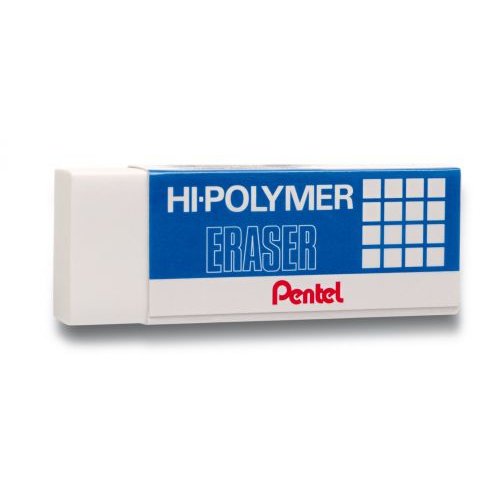 Pentel Eraser White with Blue Sleeve (Pack 36) (17497PE)