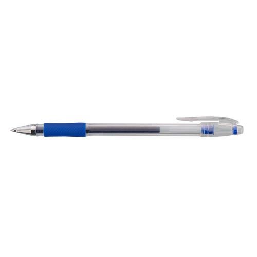 ValueX Gel Stick Pen Rubber Grip Rollerball Pen 0.5mm Line Blue (Pack 10) (17938HA)