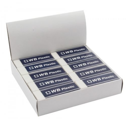 ValueX Eraser White with Blue Sleeve (Pack 20) (18190HA)