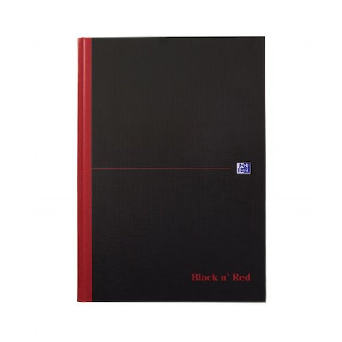 Black n Red Notebook Casebound 90gsm Smart Ruled 96pp A4 (18320HB)