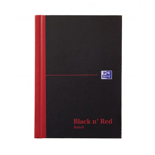 Black n Red Casebound Hard Cover Notebook Ruled (18369HB)
