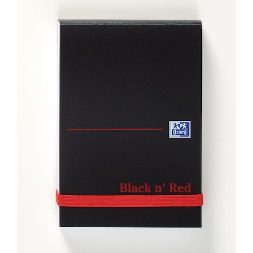 Black n Red Casebound Polypropylene Cover Notebook Plain (18376HB)