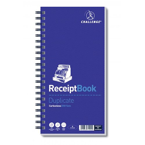 Challenge Duplicate Book Carbonless Receipt Book Wirebound 4 Sets a Page 200 Sets 280x141mm (18411HB)