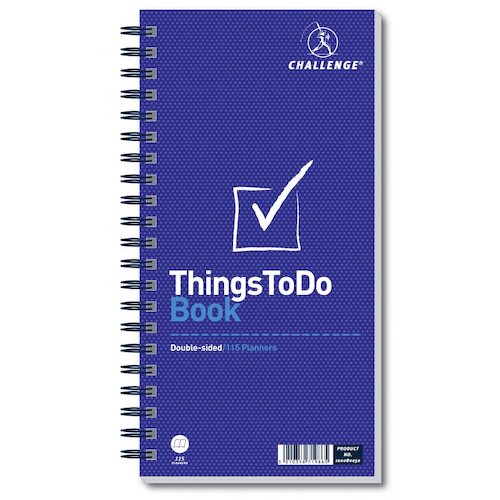 Challenge Planning Book Things to do Today Wirebound Perforated 115pp 280x141mm (18418HB)