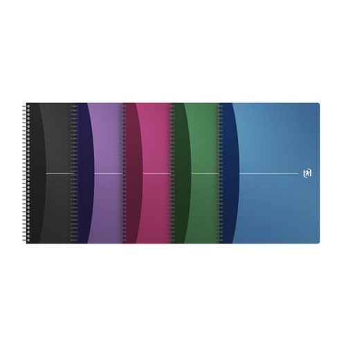 Oxford Office Notebook Poly Wirebound 90gsm Smart Ruled 180pp A4 Assorted Colour (18432HB)