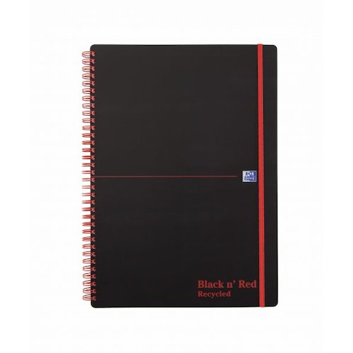 Black n Red Wirebound Polypropylene Cover Notebook (18523HB)