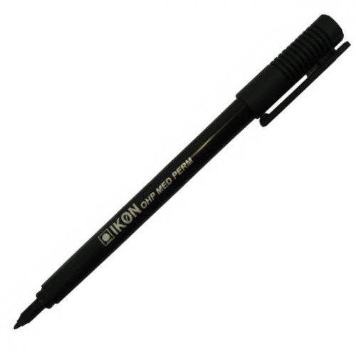 ValueX OHP Pen Permanent Medium 0.7mm Line Black (Pack 10) (18617HA)