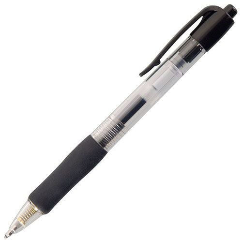 ValueX Retractable Gel Rollerball Pen 0.7mm Line Black (Pack 10) (18687HA)
