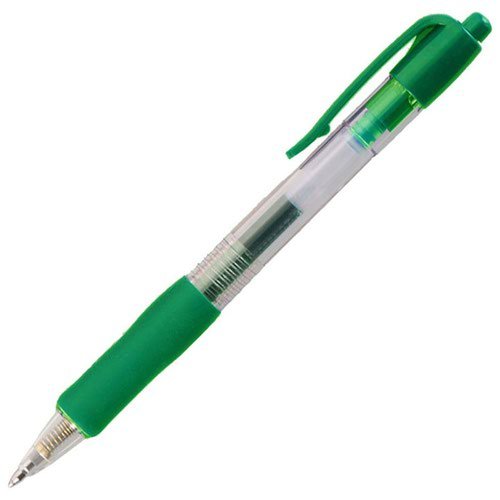 ValueX Retractable Gel Rollerball Pen 0.7mm Line Green (Pack 10) (18708HA)