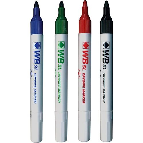 ValueX Whiteboard Marker Bullet Tip 2mm Line Assorted Colours (Pack 10) (18743HA)