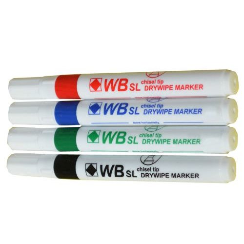 ValueX Whiteboard Marker Chisel Tip 2 5mm Line Assorted Colours (Pack 4) (18792HA)