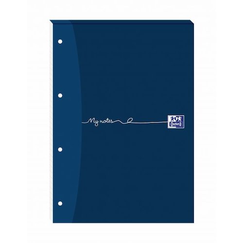 Oxford MyNotes Refill Pad Headbd 90gsm Ruled Margin Punched 4 Holes 160pp A4 Blue (18852HB)