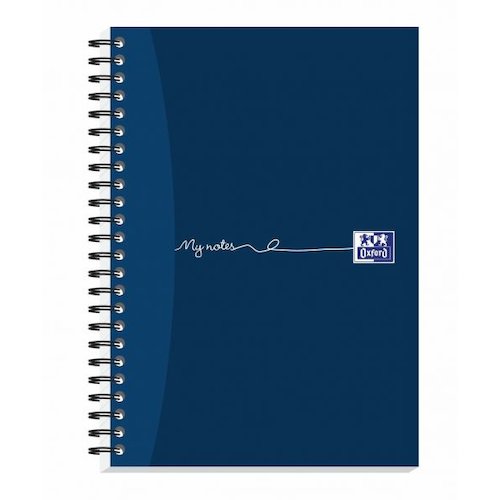 Oxford MyNotes Notebook Wirebound 90gsm Ruled Margin Perf Punched 2 Holes 100pp A5 (19489HB)