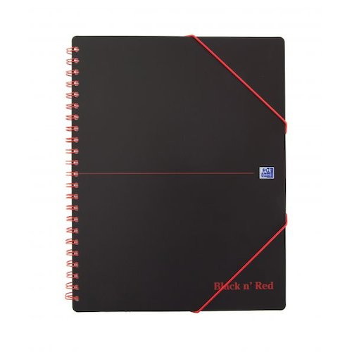 Black n Red Meeting Bk Poly Wbnd 90gsm Ruled Margin Perf Punched 4 Holes 160pp A4+ (19503HB)