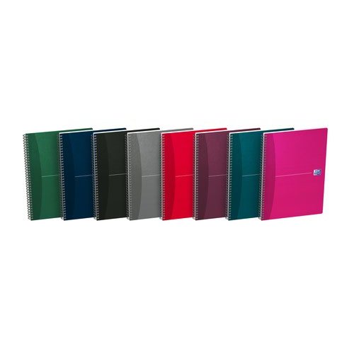 Oxford Office Nbk Wirebound Soft Cover 90gsm Smart Ruled 180pp A4 Assorted Colour (19510HB)