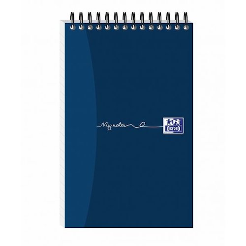 Oxford My Notes Reporters Notebook Card Cover Wirebound Ruled 160 Pages Navy Blue (Pack 10) 100080496 (19524HB)