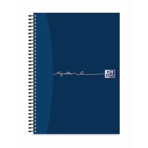 Oxford My Notes Notebook A4 Card Cover Wirebound Ruled Margin 200 Pages (19538HB)