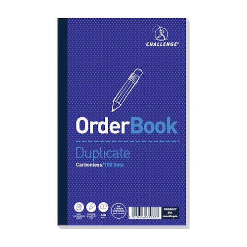 Challenge Duplicate Book Carbonless Order Book 100 Sets 210x130mm (19601HB)