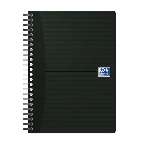 Oxford Office Notebook Wirebound Soft Cover 90gsm Smart Ruled 180pp A5 Black (19615HB)
