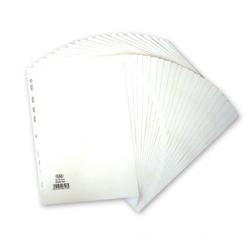 Elba Divider A4 20 Part White Card 400007500 (19657HB)