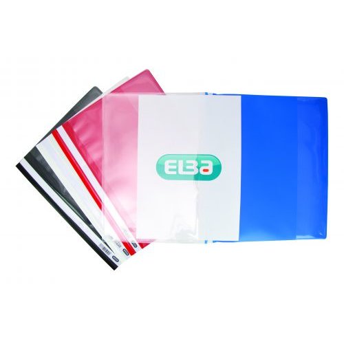 Elba Report Files With Front Cover Pocket A4 Assorted (Pack 25) 400055040 (19951HB)