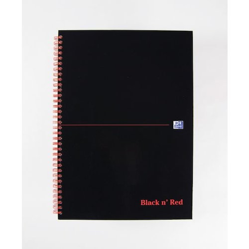 Black n Red Notebook Wirebound A4 Hardback A Z Ruled 140 Pages 100080232 (20056HB)
