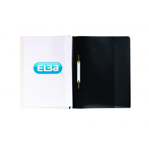 Elba Report Files With Front Cover Pocket A4 Black (Pack 25) 400055036 (20147HB)