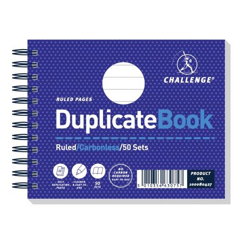 Challenge Duplicate Book Carbonless Wirebound Ruled 50 Sets 105x130mm (20154HB)