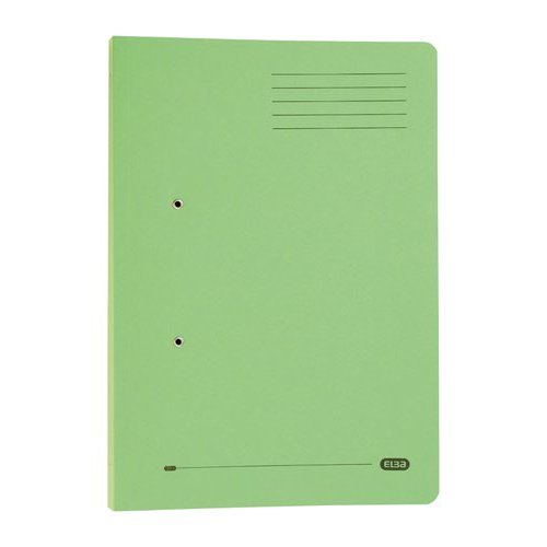 Elba Spirosort Transfer Spring Files Recycled 315gsm Foolscap Green (Pack 25) 100090160 (20182HB)