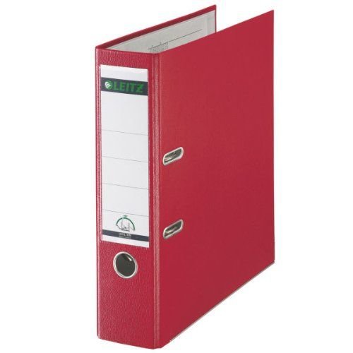 Leitz Lever Arch File Plastic 80mm Spine A4 Red (20213ES)