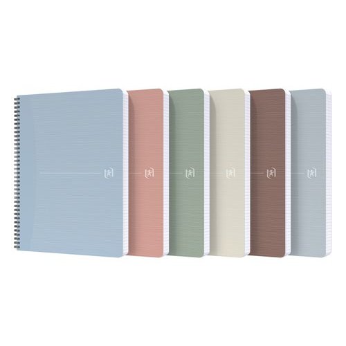 Oxford Office Wirebound Notebook My Rec Up  A4 Ruled 180 Pages Assorted (Pack 5) 400154144 (20252HB)