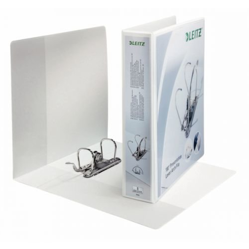 Leitz Presentation Mini Lever Arch File 180 Degree Opening 50mm Spine A4 White (20304ES)