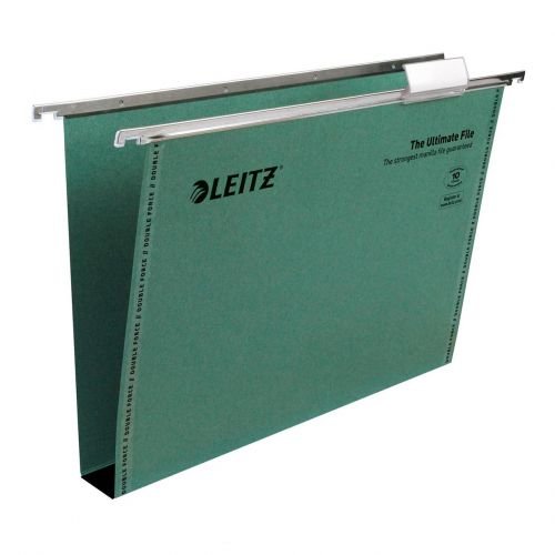 Leitz Ultimate Suspension File Recycled Manilla Wide 30mm 215gsm Foolscap Green (20318ES)