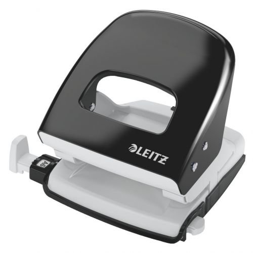 Leitz 5008 2 Hole Punch Metal 30 Sheet Black 50080095 (20507ES)