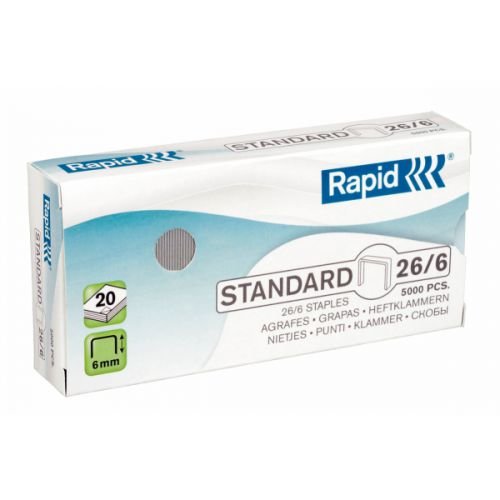 Rapid 26/6mm Staples (Pack 5000) 24861800 (20661ES)