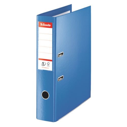 Esselte No. 1 Power Lever Arch File PP Slotted 75mm Spine Foolscap Blue (20780ES)