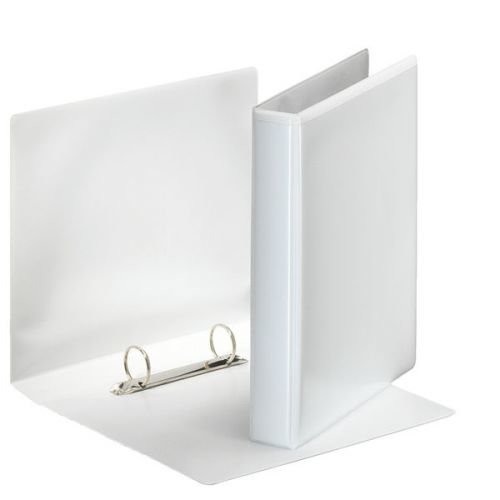 Esselte Essentials Presentation Ring Binder Polypropylene 2 D Ring A5 25mm Rings White (Pack 12) 46571 (21088ES)
