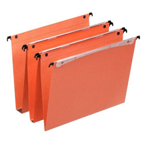 Orgarex Dual Vertical A4 Suspension File Card 15mm Orange (Pack 25) 21632 (21130ES)