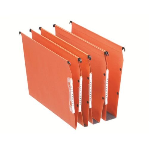 Esselte Orgarex A4 Lateral Suspension File Card V Base Orange (Pack 25) 21627 (21144ES)