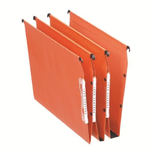 Esselte Orgarex A4 Lateral Suspension File Card 50mm Base Orange (Pack 25) 21630 (21151ES)
